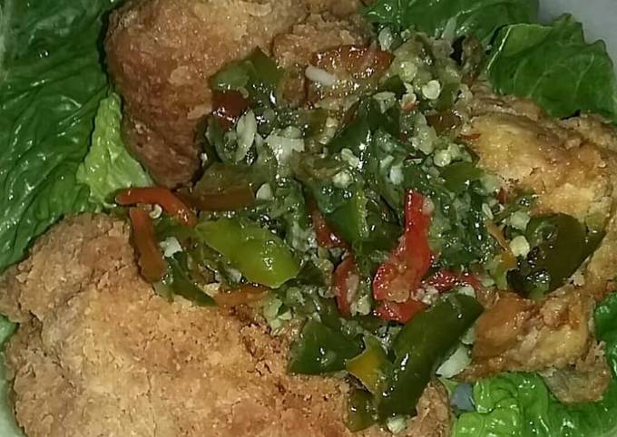 Ayam Gepuk sambel Jalapeno