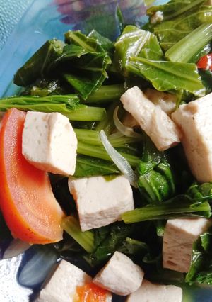 Foto resep Sawi Hijau Tumis Tahu