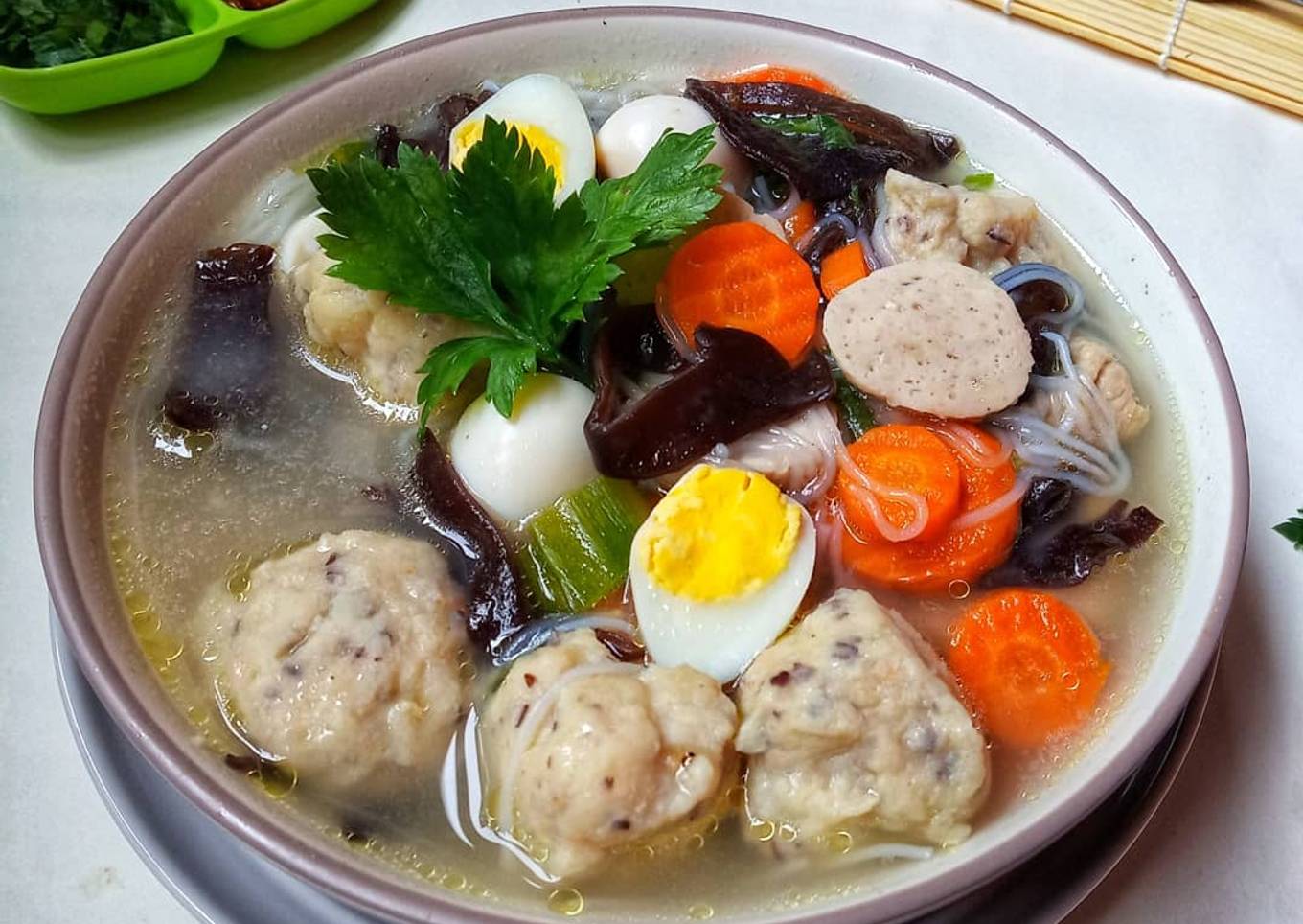 Sup Kimlo bakso jamur