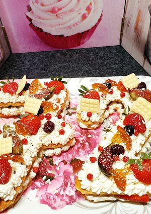 Une photo de Numbers cakes génoises