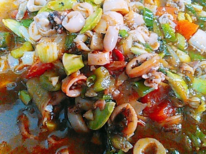 Cara Mudah Membikin Resep  Cumi asin asam manis yang Menggugah Selera, Bisa Manjain Lidah