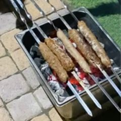 Seekh kabab A picture of Seekh kabab.