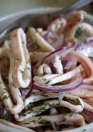 Фото Маринованный кальмар.