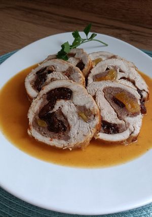 Una foto de Pechuga de pavo rellena de chorizo criollo