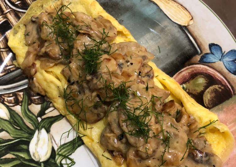 Resep Creamy mushroom omelette yang Bikin Ngiler