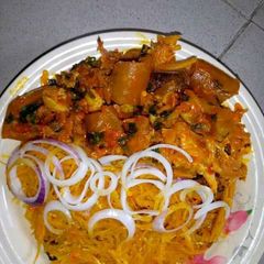 A picture of African salad/Abacha.