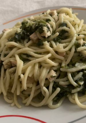 Spenótos tészta recept fotója