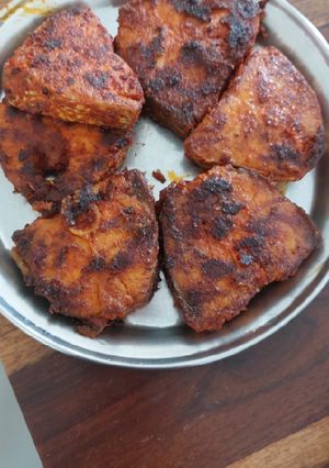 A picture of (Vanjiram) Fish fry.