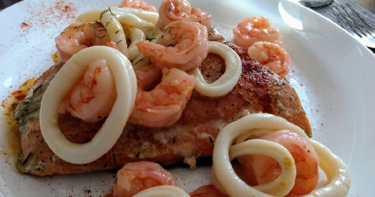 Salmon con camarones - 148 recetas caseras- Cookpad