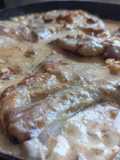 Chuletas a la crema con shiitake