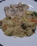 Cous cous (cuscús) con verduras