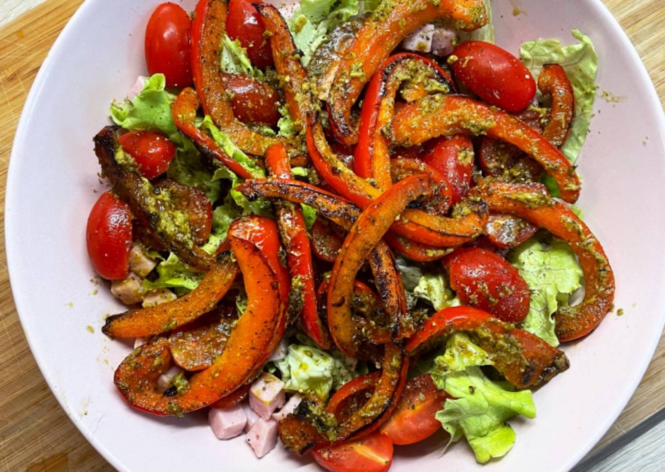 Recipe of Perfect Salade poivron - pesto