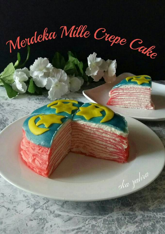 Resipi Merdeka Mille Crepe Cake #ChefZam oleh Eka Zahra - Cookpad