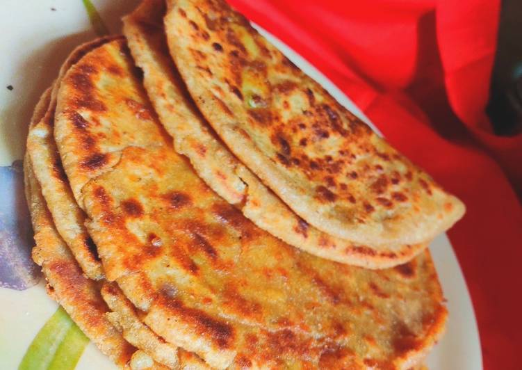 Recipe of Any-night-of-the-week Aalu pyaz ka paratha