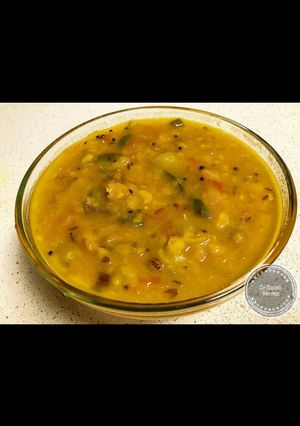 A picture of Mango dal (mamidikaya pappu).