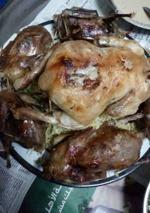 صورة لوصفة حمام محشي بالارز