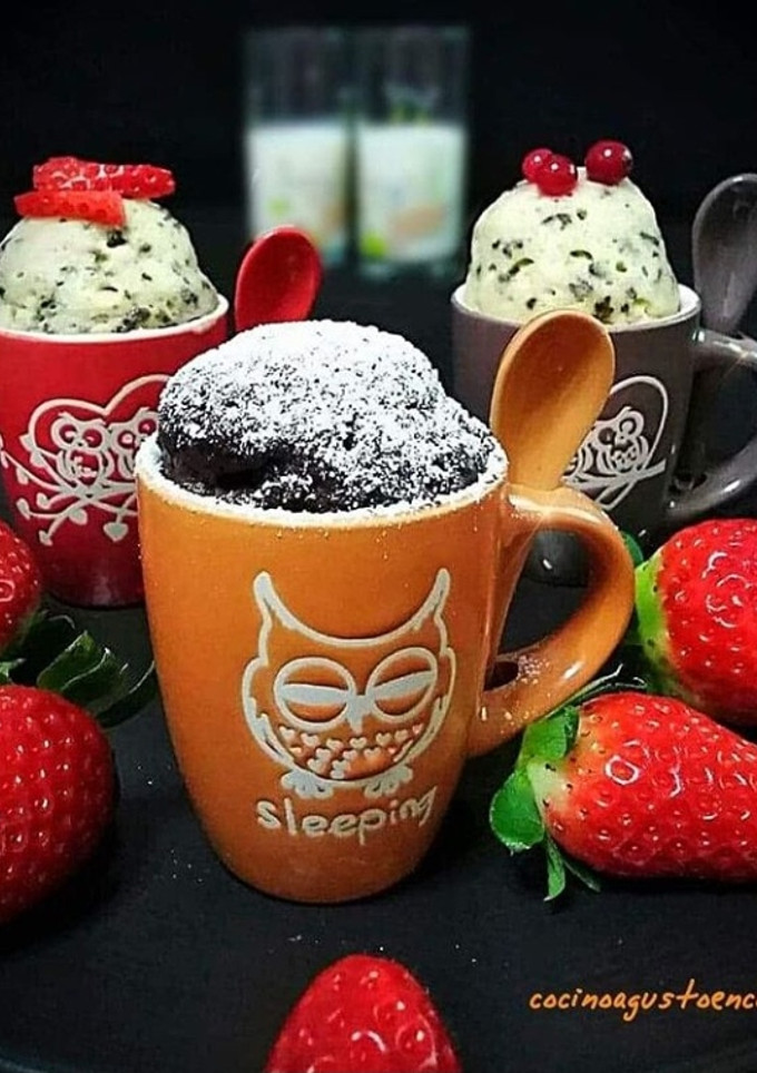 Una foto de Bizcochos en taza