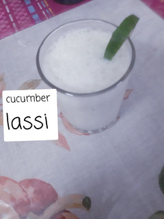 A picture of #cucumber lassi.