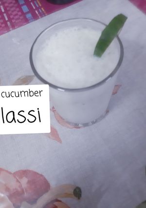 A picture of #cucumber lassi.