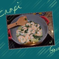 A picture of Shrimp Scampi with Greens.