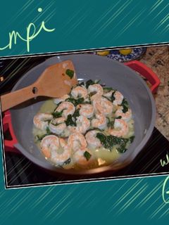 A picture of Shrimp Scampi with Greens.