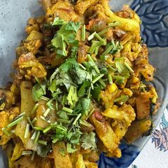 A picture of Achari Aloo gobhi.