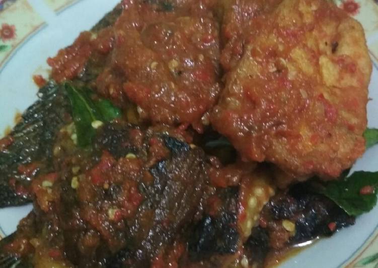 Resep Balado mujair tahu terong, Enak