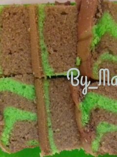 Foto resep Bolu zebra coklat pandan sederhana 😊