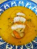 Crema di zucca con capasanta dell'Adriatico scottata e timo