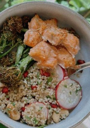 Foto de Salmão feito na airfryer
