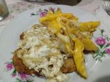 Papas y milanesa❤