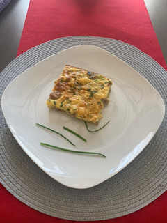 A picture of Sausage and mushroom frittata.