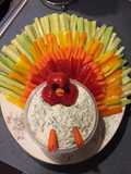 Thanksgiving Dinner; FUN Veggie Dip Platter
