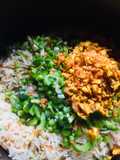 Egg fried rice / chilli prawns
