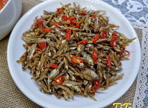 Hình của món Cá khô rang chua ngọt.