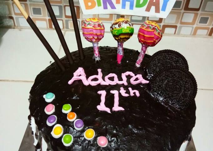 Wajib coba! Bagaimana cara buat Kue ultah base cake coklat yang nikmat