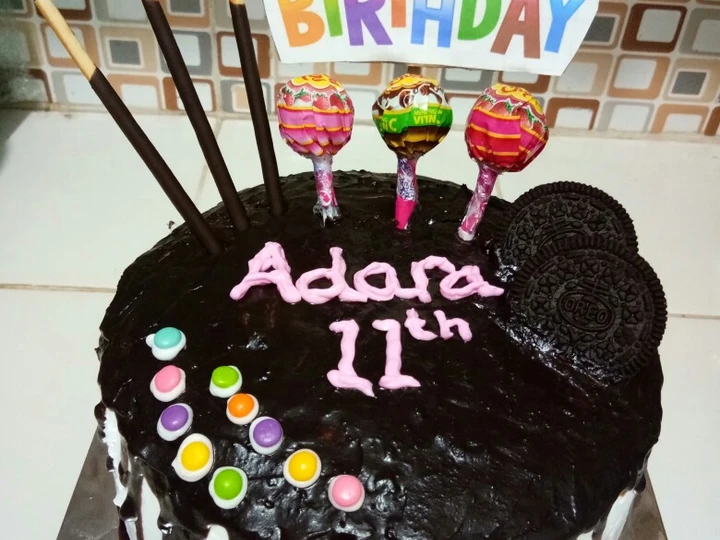 Cara Mudah Membuat Resep  Kue ultah base cake coklat yang Menggugah Selera, Bisa Manjain Lidah