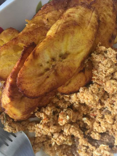 A picture of Fried Plantain & Scrambled Egg.