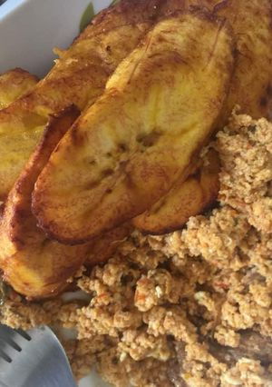 A picture of Fried Plantain & Scrambled Egg.