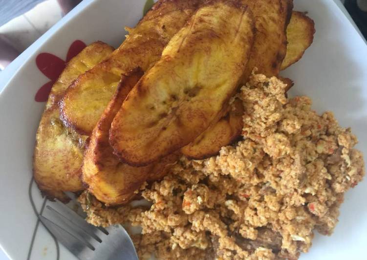 Easiest Way to Prepare Ultimate Fried Plantain &amp; Scrambled Egg
