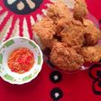 Ayam goreng tepung Krispy + sambal bawang