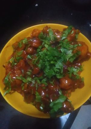 A picture of Gobhi Manchurian.