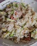 #129 Riso basmati integrale con avocado e salmone affumicato
