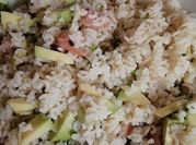 Una foto di riso basmati integrale