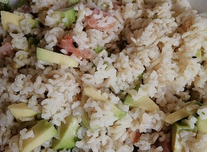 Foto di #129 Riso basmati integrale con avocado e salmone affumicato