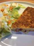 Baconos-hagymás quiche, tészta nélkül, lm-gm (francia pite)
