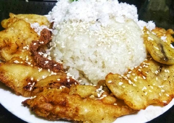 Cara Membuat Pisang goreng ketan kelapa Yang Enak