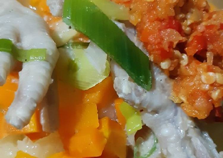 Resep Sop singkong ceker Anti Gagal