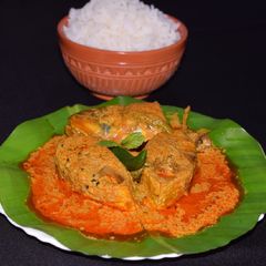 A picture of Spicy Mustard Hilsha Fish Curry.