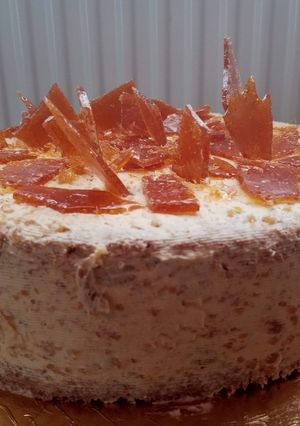 Karamellkrém tortába, tortakrém recept fotója